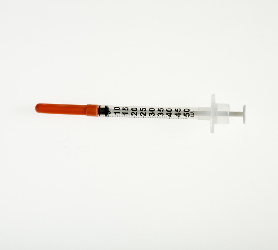 0.5ml Medical Disposable Injection Insulin Syringe MOQ 100 Transparent For Hospital Use